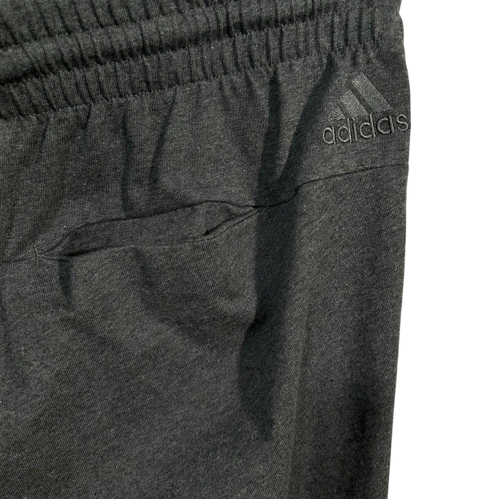 adidas Men's Tapered Jersey Jogger Pants Size 2XLT (39X33") Gray Essentials Logo - Picture 7 of 9